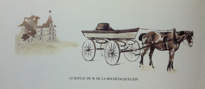La barque du comte de La Rochejaquelein - Illustration tirée de l'ouvrage La Vénerie française contemporaine (1914) - Le Goupy (Paris)
